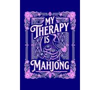 My Therapy Is Mahjong Journal-Style Notebook - Heron with Tiles Art Deco Design; Blue/Pink: 6" X 9" 140 Pages Wide Ruled Paperback