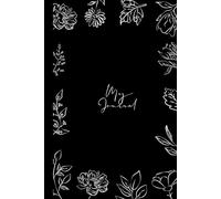 My Thoughts and Me: Floral Journal (Black Hardcover, 150 pages)