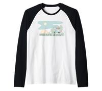 My Time Is Now - Diseño Retro de Aventura de Camping Camiseta Manga Raglan