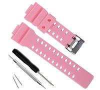My Time OliBoPo - Correa de repuesto para reloj Casio G-Shock GD120/GA-100/GA-110/GA-100C de resina natural, Rosa, 30 millimeters, Minimalista