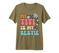My Titi is My Bestie Aunt to Niece and Nephews Cute tee Camiseta Premium