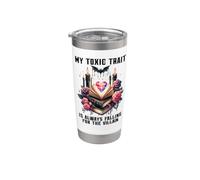 My Toxic Trait is Always Falling for the Villain Era Romance Vaso térmico de acero inoxidable de doble pared