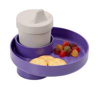 My Travel Tray Round, fabricado en Estados Unidos. Convierte fácilmente tu portavasos existente en una bandeja y portavasos para uso en un asiento de coche, elevador, cochecito, carrito de golf y