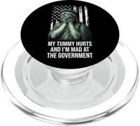 My Tummy Hurts and I'm at the Government Protest Resist Flag PopSockets PopGrip para MagSafe