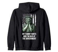 My Tummy Hurts and I'm at the Government Protest Resist Flag Sudadera con Capucha