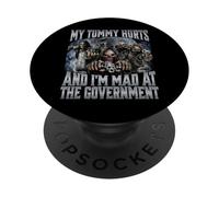 My Tummy Hurts and I'm Mad At The Government PopSockets PopGrip Adhesivo