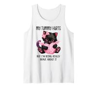 My Tummy Hurts But I'm Being Really Brave About It Funny Cat Camiseta sin Mangas