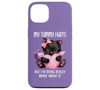 My Tummy Hurts But Im Being Really Brave About It Funny Cat Carcasa para iPhone 13