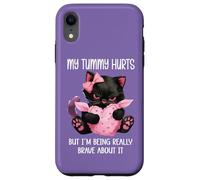 My Tummy Hurts But Im Being Really Brave About It Funny Cat Carcasa para iPhone XR