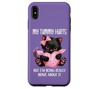 My Tummy Hurts But Im Being Really Brave About It Funny Cat Carcasa para iPhone XS Max