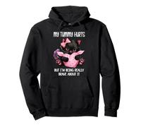 My Tummy Hurts But Im Being Really Brave About It Funny Cat Sudadera con Capucha