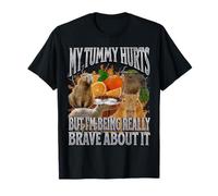 My Tummy Hurts Funny Capybara Meme Bootleg Gráfico Camiseta