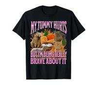 My Tummy Hurts Funny Capybara Meme Bootleg Gráfico Camiseta