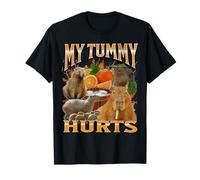 My Tummy Hurts Funny Capybara Meme Bootleg Gráfico Camiseta