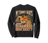 My Tummy Hurts Funny Capybara Meme Bootleg Gráfico Sudadera