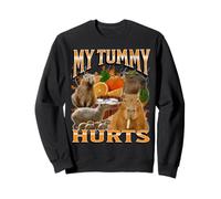 My Tummy Hurts Funny Capybara Meme Bootleg Gráfico Sudadera
