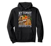 My Tummy Hurts Funny Capybara Meme Bootleg Gráfico Sudadera con Capucha