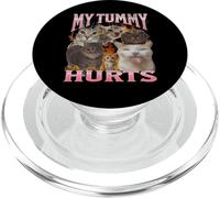 My Tummy Hurts Funny Cat Meme Bootleg Gráfico PopSockets PopGrip para MagSafe