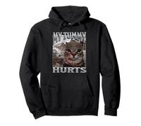 My Tummy Hurts Funny Cat Meme Bootleg Gráfico Sudadera con Capucha