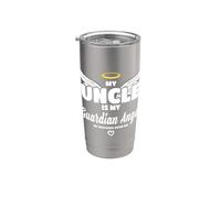 My Uncle Is My Guardian Angel He Watches Over Me In Memory Vaso térmico de acero inoxidable de doble pared