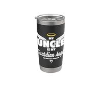 My Uncle Is My Guardian Angel He Watches Over Me In Memory Vaso térmico de acero inoxidable de doble pared