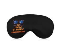 My Uncle is Single Ask Mom for Details Máscara suave para dormir con correa ajustable, máscara para ojos, bloquea la luz para mujeres y hombres