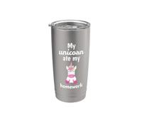 My Unicorn Ate My Homework Unicorn Lover Vaso térmico de acero inoxidable de doble pared