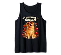 My Valentine Is Golden Funny Golden Retriever Camiseta sin Mangas