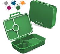 My Vesperbox Bia - Bento Box Niños - NUEVO - Cierres reforzados - A prueba de fugas y libre de BPA - Extremadamente resistente - Fiambrera - Ideal para guardería y escuela... (verde)