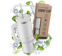 My Vesperbox Kinny Cup - Taza térmica - Botella con pajita 500, 950,1200 ml - Taza de café To Go - Termo de acero inoxidable sin BPA y melamina