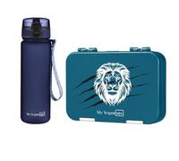 My Vesperbox - Len - Set - Fiambrera y botella de 500 ml para niños - a prueba de fugas y libre de BPA - Fiambrera para la escuela y la guardería - Juego de cajas bento