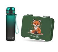 My Vesperbox - Len - Set - Fiambrera y botella de 500 ml para niños - a prueba de fugas y libre de BPA - Fiambrera para la escuela y la guardería - Juego de cajas bento