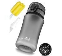 My Vesperbox Minny Botella de agua para niños a prueba de fugas con pajita o colador 350 ml 500 ml ligera y resistente botella de agua para niños sin BPA ideal para guardería escuela bicicleta