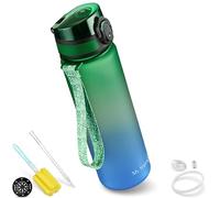 My Vesperbox Minny Botella infantil a prueba de fugas, con pajita o filtro, 350, 500 o 750 ml, ligera, de tritán, sin bisfenol A, para guardería y escuela, para beber (verde, azul, 750 ml)
