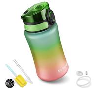 My Vesperbox Minny - Botella infantil a prueba de fugas, pajita, pajita, 350 ml, 500 ml, 750 ml, botella de agua ligera Tritan sin BPA, para jardín de infantes, escuela (arco iris, 350 ml)