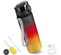My Vesperbox Minny - Botella infantil a prueba de fugas, pajita, pajita, pajita, pajita, pajita, pajita, pajita, pajita, 500 ml, 750 ml, botella de agua ligera de Tritan, sin BPA, para jardín de