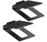 my Wall HS33-1L - Soporte para Altavoces de sobremesa (2 Unidades, con Alfombrilla antivibración, ángulo de inclinación de 16°, soporta hasta 10 kg, Soporte para Cajas de PC, Cajas o monitores de