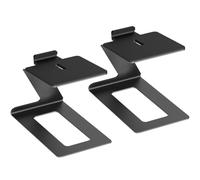 my Wall HS33-3L - Soporte para Altavoces de Mesa (2 Unidades, con Alfombrilla antivibración, ángulo de inclinación de 6°, con elevación, soporta hasta 10 kg, Soporte para Cajas de PC, Boxeo o Estudio