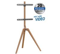 my wall HT23L - Soporte de TV para Pantallas de 45 a 65 Pulgadas, de Madera Maciza rústica en Aspecto de Nogal, Soporte Universal para TV con Carga de hasta 40 kg