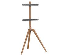my wall HT23L - Soporte de TV para Pantallas de 45 a 65 Pulgadas, de Madera Maciza rústica en Aspecto de Nogal, Soporte Universal para TV con Carga de hasta 40 kg