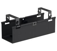 My Wall HZ57-1L - Organizador de Cables para Escritorio, Soporte Compacto para Ocultar Cables, Altura Ajustable, Trenzado de Tela, atornillado Fijo