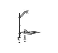 my wall Soporte para Teclado y Monitor - HL63L para reequipar el Escritorio con Altura Ajustable, Giro Lateral, inclinable, Vertical y Horizontal