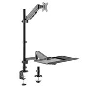 my wall Soporte para Teclado y Monitor - HL63L para reequipar el Escritorio con Altura Ajustable, Giro Lateral, inclinable, Vertical y Horizontal