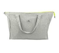 MY WANDER | Bolsa de Playa XXL con Cremallera | Bolso Tamaño Familiar 50L | 54x41x22cm | Plegable y Sostenible | (Grey Stripes)