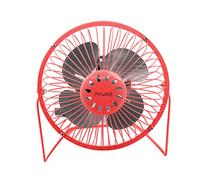 MY WAVE - Mini Ventilador USB - Color Rojo - Ventilador de Mesa con 5 V - Ideal para Llevar Contigo - Interruptor de Palanca con 1 Velocidad - Medidas de 19 x 9.6 x 19.5 cm