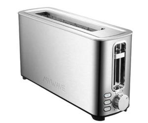 My Wave - Tostador Sencillo 1 Ranura - Para Todo Tipo de Pan y Bollería - Potencia 1050W - Temperatura Regulable y Capacidad para 2 Tostadas - Funciones de Recalentar, Descongelar y Detener