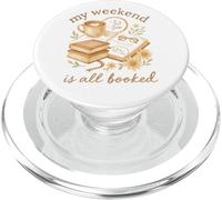My Weekend Is All Booked Cozy Book Lover Reading PopSockets PopGrip para MagSafe