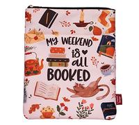My Weekend is All Booked, funda para libro con cremallera y bolsillo frontal, fundas para libros de tapa blanda, 11 x 8.5 pulgadas, regalos para amantes de los libros