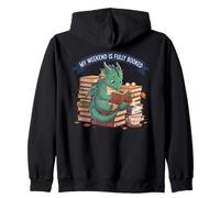 My Weekend Is Fully Booked, Lindo diseño de Lector de dragón Sudadera con Capucha