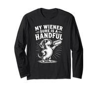 My Wiener Sure Is A Handful Funny Men's Ofensive Manga Larga